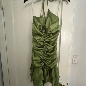 Jessica McClintock Sage Halter Dress